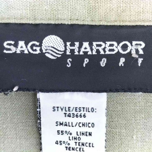 サグハーバー SAG HARBOR リネンテンセル オープンカラーシャツ レディース