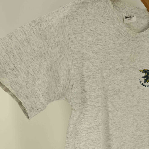 90S USA製 Murina ボディ U.S NAVY SEAL TEAMS プリント S/S Tシャツ メンズ import:S