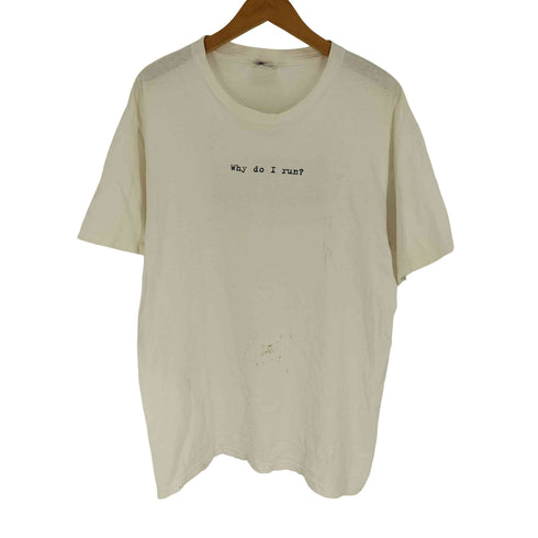 ナイキ NIKE 90S 銀タグ WHY DOI RUN プリント S/S Tシャツ メンズ import:M