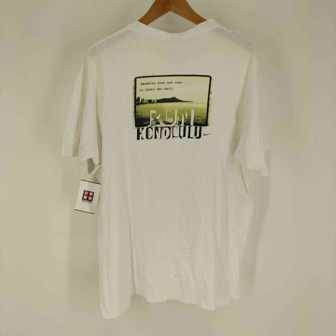 ナイキ NIKE 90S 銀タグ WHY DOI RUN プリント S/S Tシャツ メンズ import:M