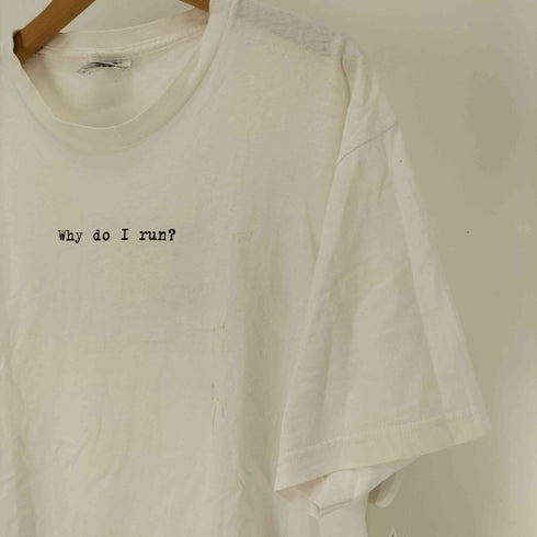 ナイキ NIKE 90S 銀タグ WHY DOI RUN プリント S/S Tシャツ メンズ import:M