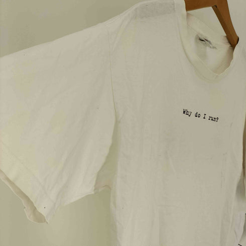 ナイキ NIKE 90S 銀タグ WHY DOI RUN プリント S/S Tシャツ メンズ import:M