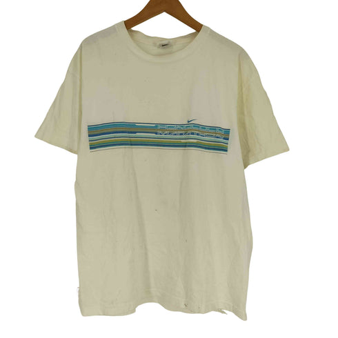 ナイキ NIKE 90S 銀タグ THE MARATHON ISA JOURNEY スウッシュ プリント S/S Tシャツ メンズ import:M
