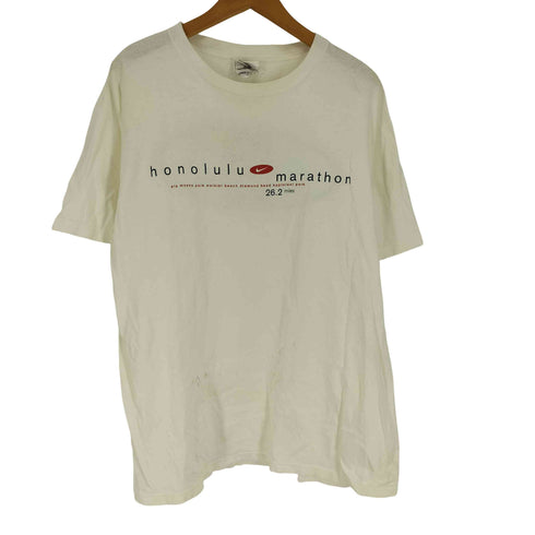 ナイキ NIKE 90S USA製 銀タグ Honolulu ハーフマラソン プリント S/S Tシャツ メンズ import:M