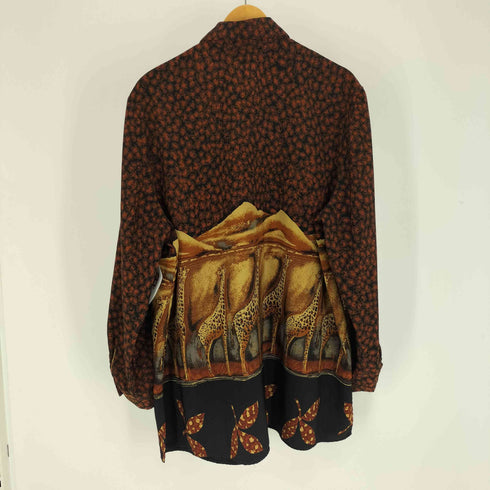 Russell Kemp USA製 アニマル プリント 総柄 L/S シャツ レディース 18