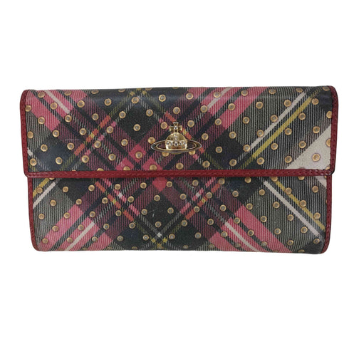 ヴィヴィアンウエストウッドロンドン Vivienne Westwood LONDON ドットチェック オーブロングウォレット レディース