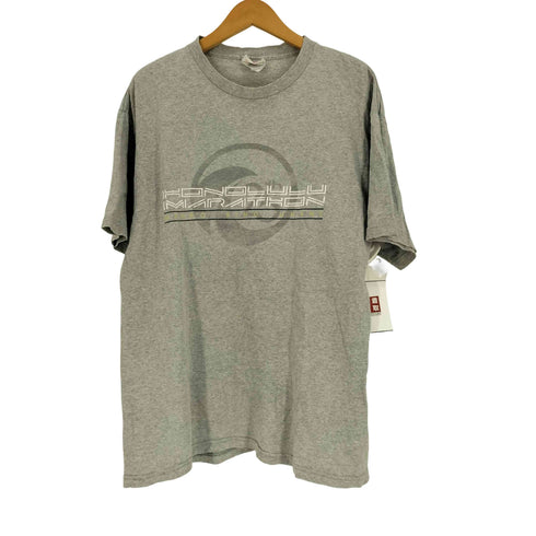 ナイキ NIKE 90S 銀タグ スウッシュ センターロゴ マラソン プリント S/S Tシャツ メンズ import:M