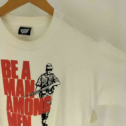 90S USA製 SCREEN STARS BEST ボディ RHODESIAN ARMY プリント S/S Tシャツ シングルステッチ メンズ import:M