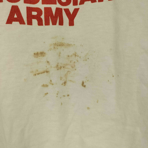 90S USA製 SCREEN STARS BEST ボディ RHODESIAN ARMY プリント S/S Tシャツ シングルステッチ メンズ import:M
