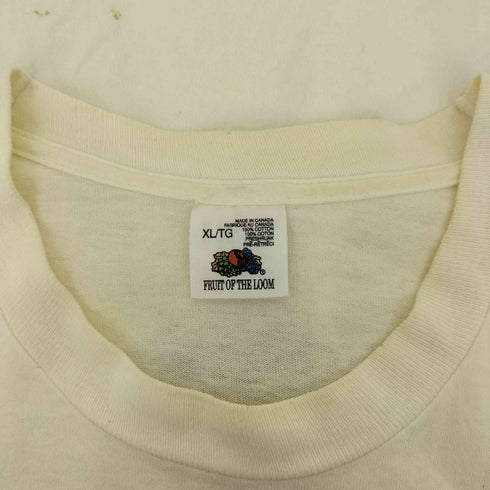 90S カナダ製 FRUIT OF THE LOOM ボディ JASPER アニマル プリント S/S Tシャツ シングルステッチ メンズ import:XL