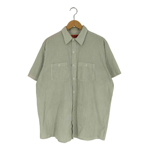 レッドキャップ RED KAP ストライプ ショートスリーブ ワークシャツ メンズ import:L