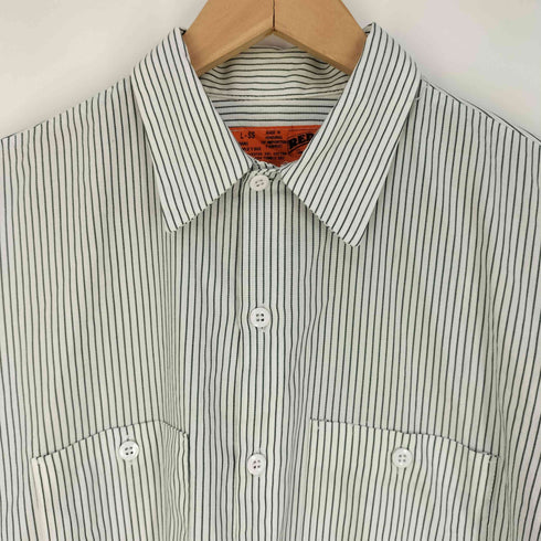 レッドキャップ RED KAP ストライプ ショートスリーブ ワークシャツ メンズ import:L