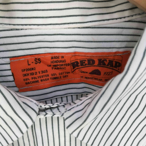レッドキャップ RED KAP ストライプ ショートスリーブ ワークシャツ メンズ import:L