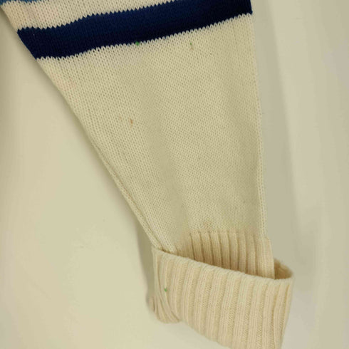Kandel USA製 フロント刺繍 アームナンバリングパッチ Vネック ニット メンズ 38
