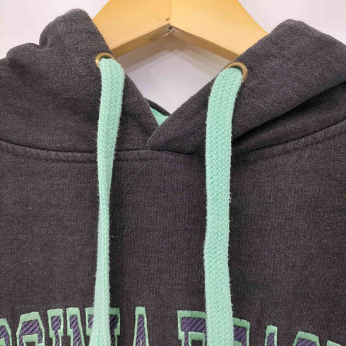 EXIST バイカラーカレッジ刺繍プルオーバーパーカー レディース import:S