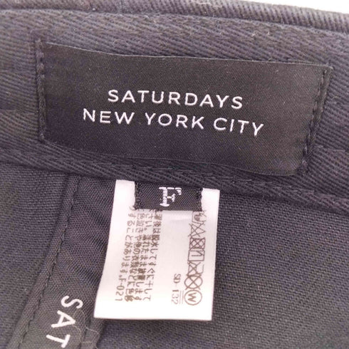 サタデーズニューヨークシティ Saturdays NYC Washed cap Black ロゴ 刺繍 6パネル キャップ メンズ FREE