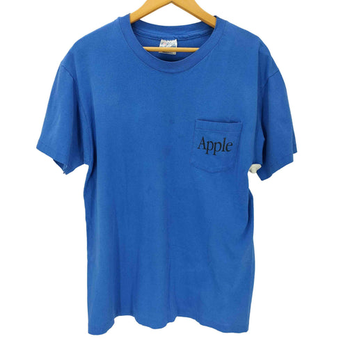 ヘインズ Hanes 80s 裾袖シングル 企業ロゴ ポケット付きクルーネックTシャツ メンズ JPN:L