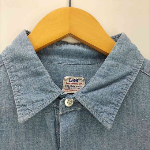リー Lee 60S USA製 半袖ダンガリーシャツ メンズ 16 1/2