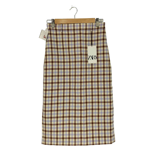 ザラ ZARA チェック柄ロングスカート レディース JPN:M