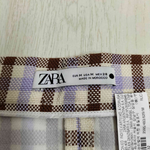 ザラ ZARA チェック柄ロングスカート レディース JPN:M
