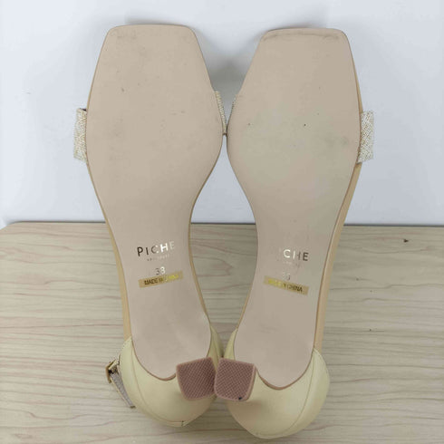 PICHE ABAHOUSE フレンチヒールスクエアサンダル レディース JPN:38