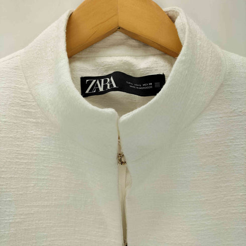 ザラ ZARA テクスチャーブレザー ツイードジャケット レディース import:L