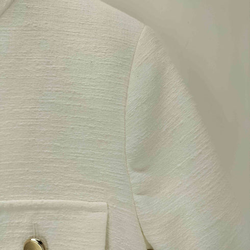 ザラ ZARA テクスチャーブレザー ツイードジャケット レディース import:L