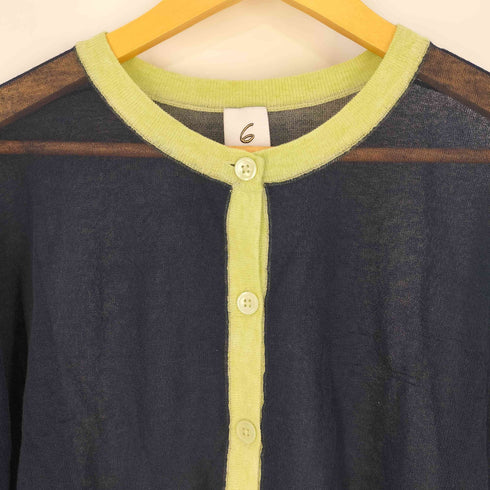 ロクビューティーアンドユースユナイテッドアローズ 6 BEAUTY & YOUTH UNITED ARROWS SHEER COLOR RIB CARDIGAN レディース