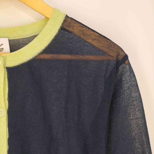 ロクビューティーアンドユースユナイテッドアローズ 6 BEAUTY & YOUTH UNITED ARROWS SHEER COLOR RIB CARDIGAN レディース