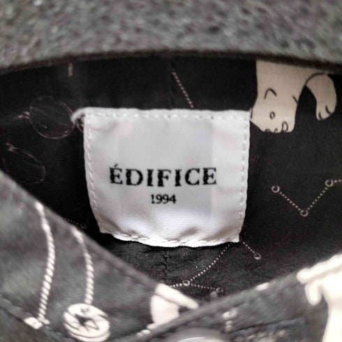 エディフィス EDIFICE 総柄L/Sバンドカラーシャツ メンズ JPN:M