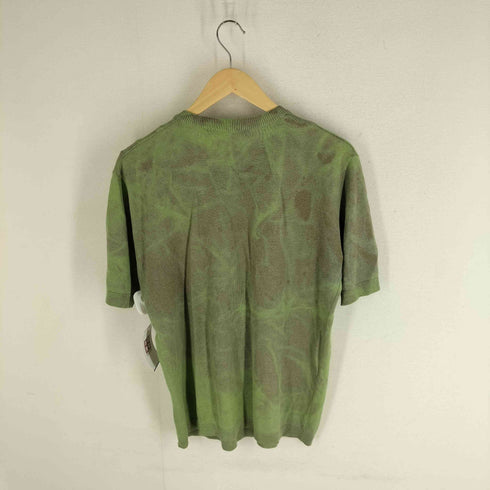 バーニーズニューヨーク BARNEYS NEWYORK イタリア製 コットンレーヨン S/S Vネックニット メンズ import:M