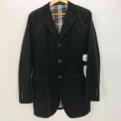 バーバリーブラックレーベル BURBERRY BLACK LABEL 裏地ノバチェック3Bコーデュロイテーラードジャケット ノヴァチェック メンズ import:L