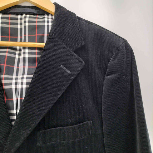 バーバリーブラックレーベル BURBERRY BLACK LABEL 裏地ノバチェック3Bコーデュロイテーラードジャケット ノヴァチェック メンズ import:L