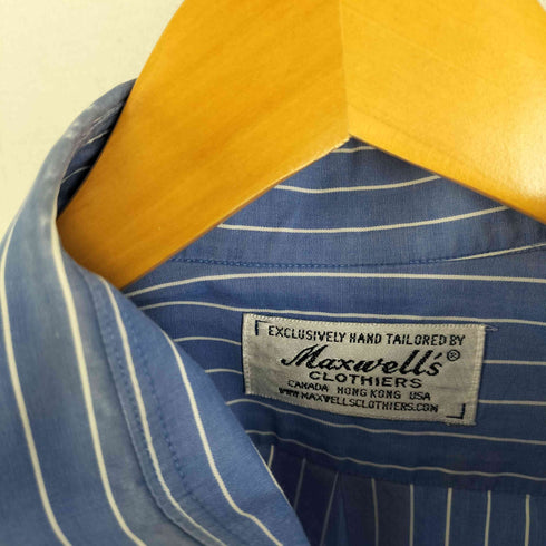 MAXWELL’S CLOTHIERS 香港製 ストライプ柄 ボタンダウンシャツ メンズ