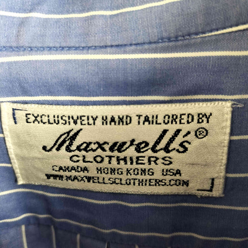 MAXWELL’S CLOTHIERS 香港製 ストライプ柄 ボタンダウンシャツ メンズ