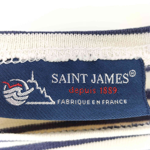 セントジェームス SAINT JAMES ボーダー柄ボートネックバスクシャツ メンズ