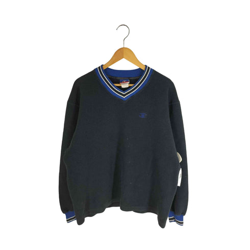 チャンピオン Champion AUTHENTIC ATHLETIC APPAREL メキシコ製 ロゴ刺繍 Vネック フリースプルオーバー メンズ import:M