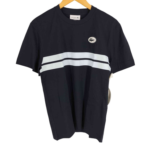 ラコステ LACOSTE フロントボーダーバックプリントTシャツ メンズ import:XS
