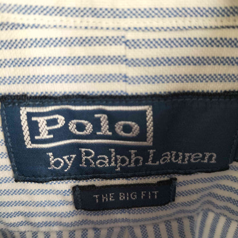 ポロバイラルフローレン Polo by RALPH LAUREN THE BIG FIT ストライプ 裾ポニー BD ビッグシルエット 長袖シャツ メンズ JPN:S