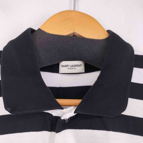 サンローランパリ SAINT LAURENT PARIS 初期エディ期 S/S ボーダーポロシャツ メンズ JPN:M
