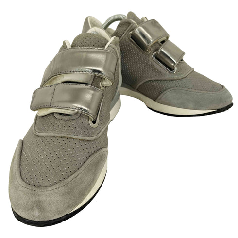 マックスマーラ MAX MARA ベルクロパンチングレザースニーカー レディース EU36
