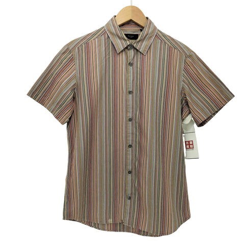 ポールスミスロンドン Paul Smith LONDON マルチカラーストライプ半袖シャツ メンズ M