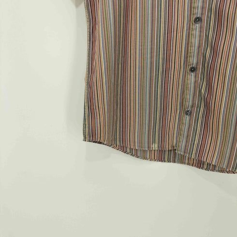ポールスミスロンドン Paul Smith LONDON マルチカラーストライプ半袖シャツ メンズ M