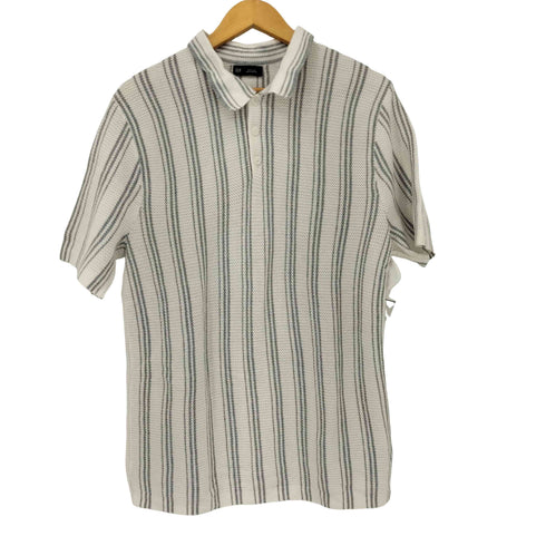 ギャップ Gap コットン ストライプ柄ポロシャツ メンズ JPN:M