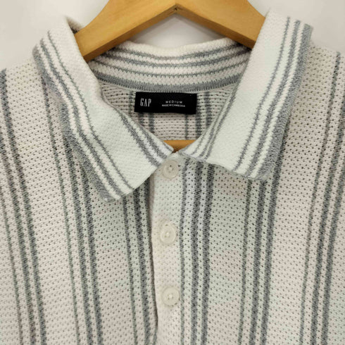 ギャップ Gap コットン ストライプ柄ポロシャツ メンズ JPN:M