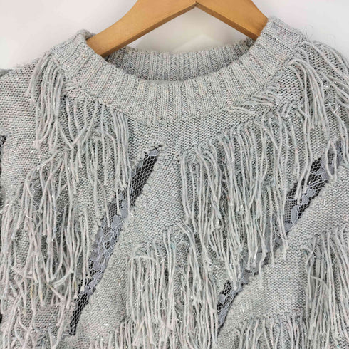 ファーファー furfur ショート丈フリンジラメニット レディース FREE