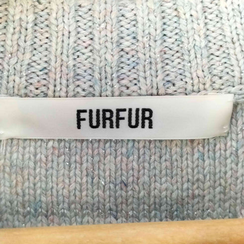 ファーファー furfur ショート丈フリンジラメニット レディース FREE