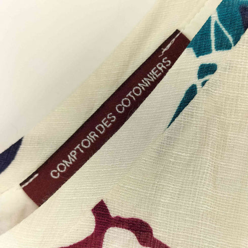 コントワーデコトニエ COMPTOIR DES COTONNIERS 総柄 リネンシルク N/S 膝丈ワンピース レディース JPN:7号