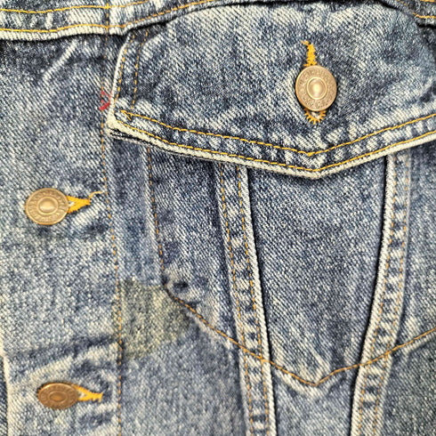 リーバイス Levis 90S 93年製造 メキシコ製 デカパッチ ワイドシルエット デニム トラッカー ジャケット メンズ JPN:S