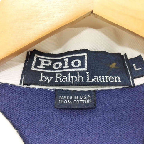 ポロバイラルフローレン Polo by RALPH LAUREN 90S USA製 ラガーシャツ メンズ L